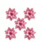 Flores de Natal Kit 10 Unidades para Árvore, Guirlanda e Decoração Festiva