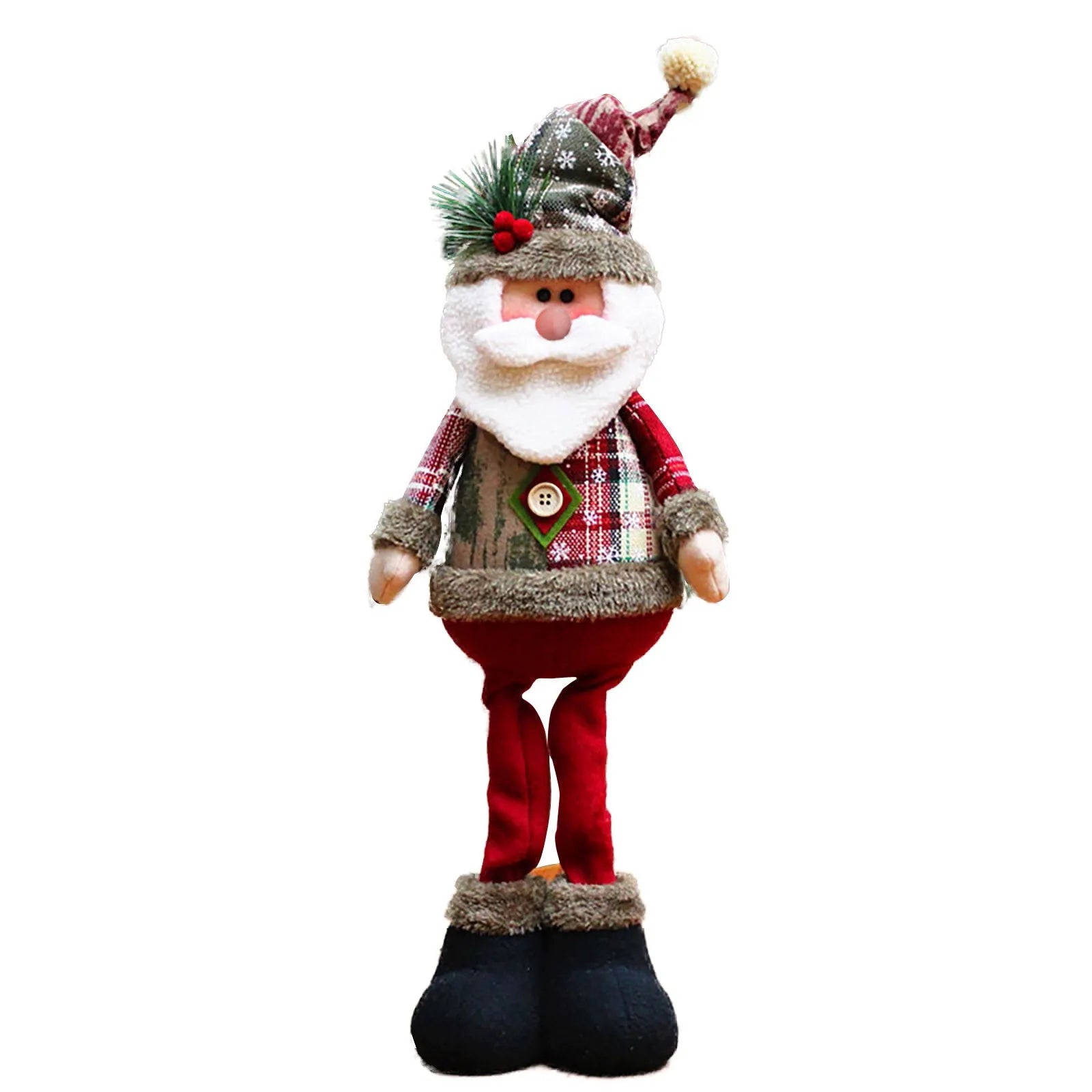 3 pçs natal decorativo bonecas de natal rena boneco de neve papai noel em pé boneca ornamento de ano novo natal feliz natal