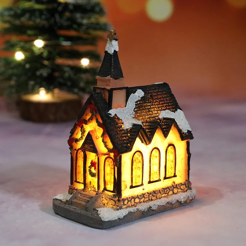 Casinha Natalina Decorativa com Luz LED – Mini Vila de Natal