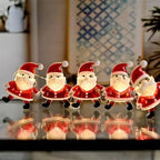 1m 10led papai noel floco de neve led luz corda decoração de natal para casa ornamento da árvore de natal 2025 navidad crianças presente ano novo