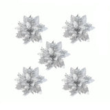 Flores de Natal Kit 10 Unidades para Árvore, Guirlanda e Decoração Festiva