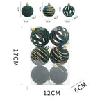 6/12 pçs veludo árvore de natal pendurado bolas 6cm reunido bola conjunto break-resistant ornamentos para casa feriado festa de casamento decoração