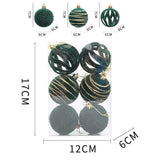 6/12 pçs veludo árvore de natal pendurado bolas 6cm reunido bola conjunto break-resistant ornamentos para casa feriado festa de casamento decoração